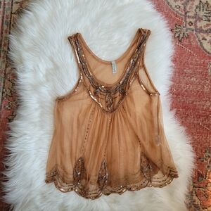 ❌️SOLD❌️Free People Gauzy Sparkle tank